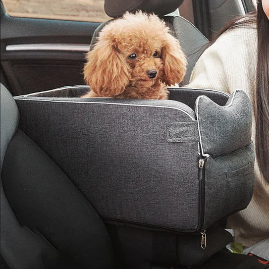 Dog & Cat Travel Car Seat, Portable Pet Bed Carrier for Safe Transportation & Road Trips - Bond Well Supplies