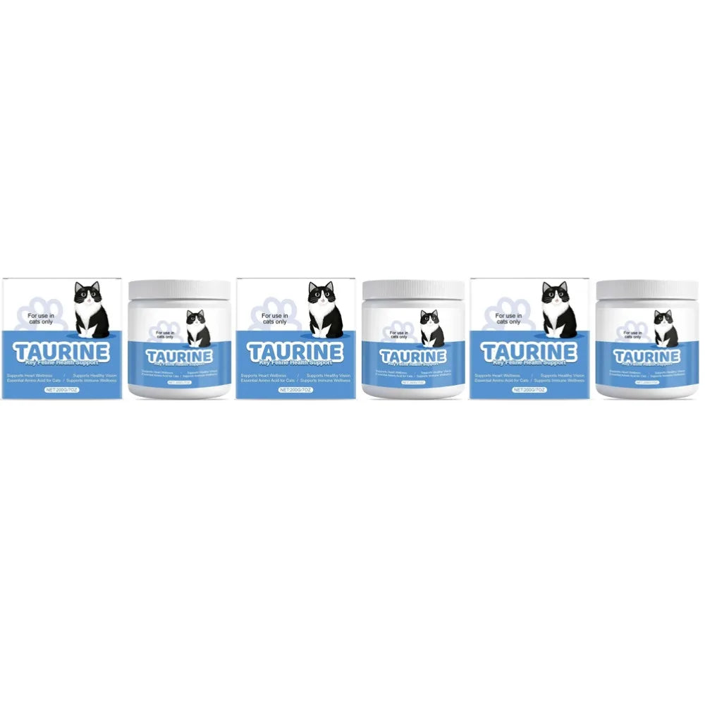 Cat Wellness Powder Supplement, 200g 99.9% Pure Taurine with Vitamin E & Zinc for Sensitive Pets SEO-Optim - Bond Well Supplies