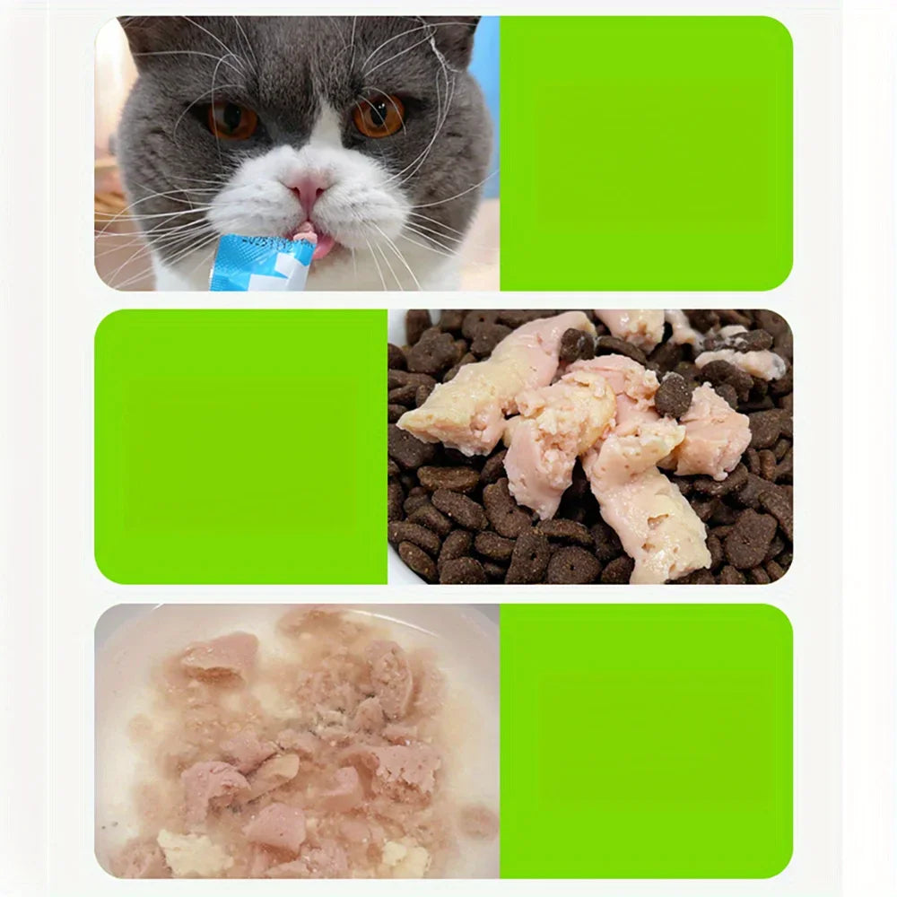 Cat Snack Sticks, 10.58oz Variety Pack with Chicken, Tuna, Rabbit & Salmon Flavors - Bond Well Supplies