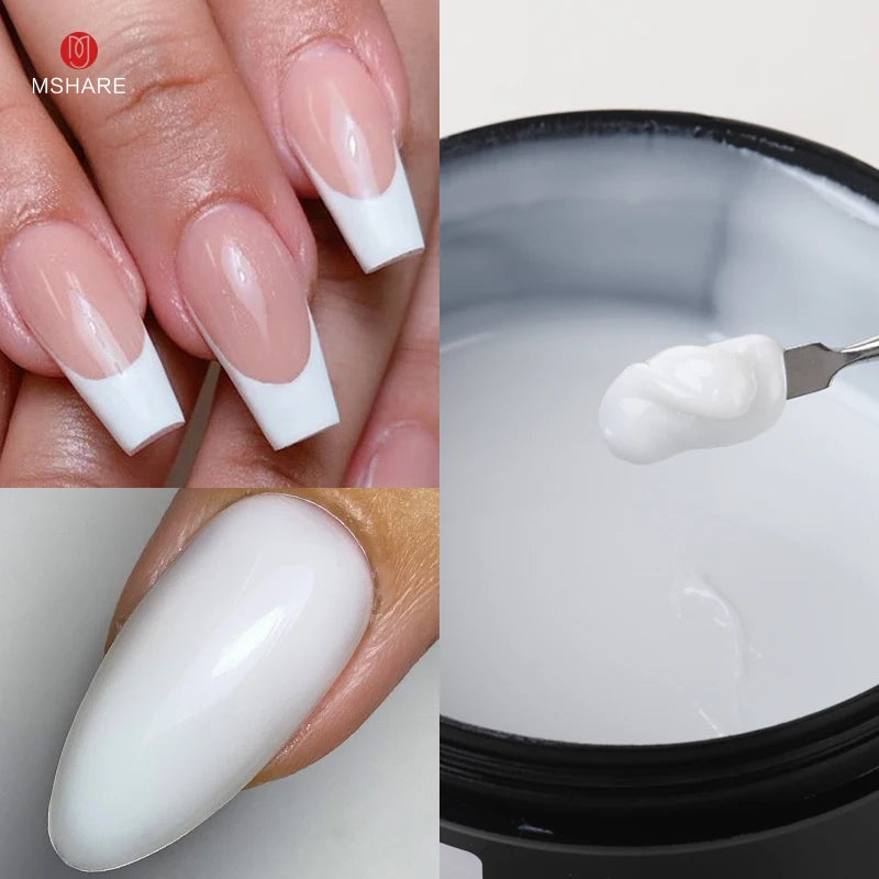 MSHARE 250g Builder Nail Gel, Hard Gel for Nail Extensions, French Nail Art and Sculpting