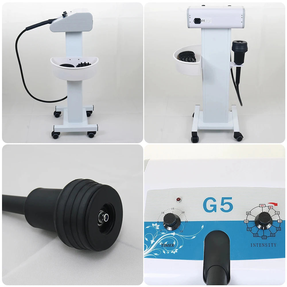 Professional High-Frequency Vibrating Massager, G5 Body Massage Machine with 5 Massage Tips