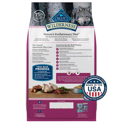 Wilderness Small Breed Dry Dog Food with Real Chicken & Wholesome Grains, Complete & Balanced Nutrition, 4.5 lb Bag