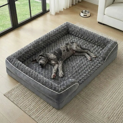 Premium Orthopedic Dog Bed, 48-Inch Memory Foam Pet Bed for Large Breeds