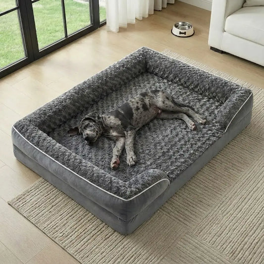 Premium Orthopedic Dog Bed, 48-Inch Memory Foam Pet Bed for Large Breeds