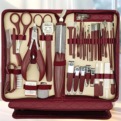 Professional 42PCS Nail Clipper Set, Stainless Steel Cuticle Nippers & Manicure Tools with Storage Case - Bond Well Supplies